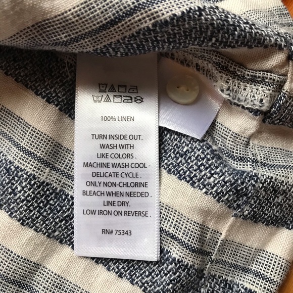 Artisan NY Gray Linen Striped Sheath Dress, EUC, 6 - Picture 5 of 13